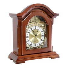 Bedford Redwood Mantel Clock w Chimes