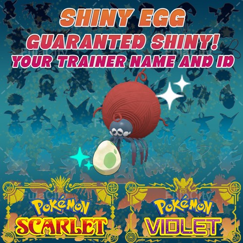 TAROUNTULA POKEMON SCARLET VIOLET ✨ SHINY EGG 6 IV ✨ CUSTOM AVAILABLE ✨