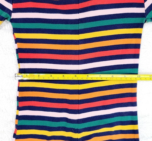 Old Navy Kid's Size XS(5) Long One-piece Crazy Stripe Button Up Footless Pajamas - Picture 5 of 7