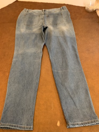 Distressed Lane Bryant Flex Magic Jeans Size 14 Signature Fit Mid-Rise Boyfriend - Picture 8 of 10