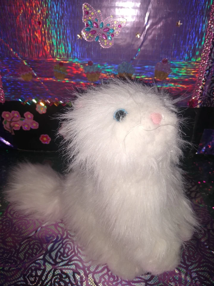 🦄Ganz / Webkinz Fluffy "Persian Cat" White Color HM110 '2003 9" Plush! No Code. - Image 4 of 4