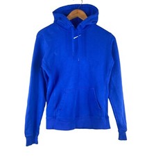 Vintage Nike Center Swoosh Hoodie Sweatshirt Size S Blue Travis Scott
