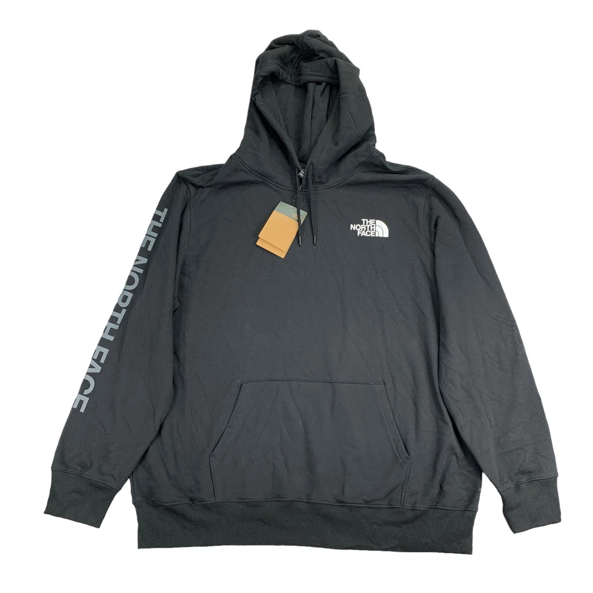 The North Face Mens Standard Fit Logo Fleece Hoodie Black 2XL | eBay