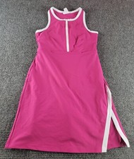 NEW WOMENS SAGE COLLECTIVE ZIP FRONT ACTIVE DRESS BUILT IN SHORTS Small Pink