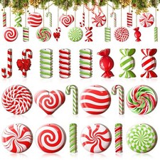 40 Pcs Christmas Candy Ornaments Hanging Decor for Holiday Home Party Xmas Tree