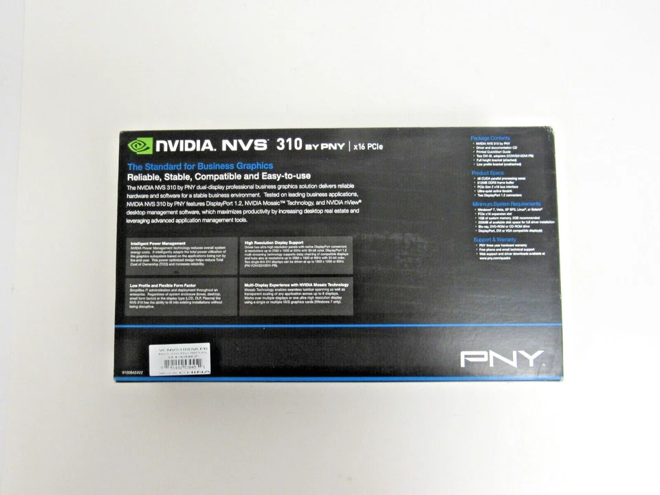 PNY NVIDIA NVS 310 512MB DDR3 PCI Express x16 DisplayPort 66-4 - Image 4 of 4