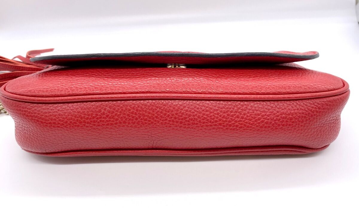 Gucci Soho Disco GG Red Tassel Chain Crossbody Bag 536224 | eBay Gucci Soho Disco GG Red Tassel Chain Crossbody Bag 536224 | eBay