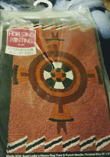 Hopi Sand Painting Punch Rug Tufting Foundation Pattern Aunt Lydias 403 24 x 36