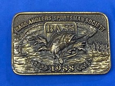 1988 Bass Anglers Sportsman Society Limited Great American Belt Buckle