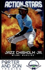 Jazz Chisholm Jr. 2023 Topps Chrome Update Action Stars #ASC-30 Miami Marlins