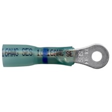 Heat Shrink Crimp Long Neck Ring Terminal 16-14 Gauge 6 Stud - USA - 10 Pack