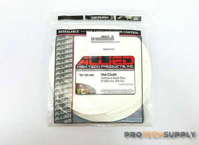 Allied 90-150-400 Vel-Cloth Polish Pad Adhesive Back Disc 8'' Pack of 10