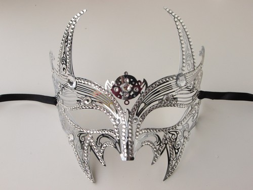LASER CUT METAL DEVIL DEMON MENS VENETIAN MASQUERADE MARDI GRAS COSTUME MASK  - Picture 11 of 11