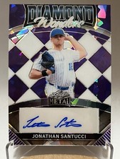 2024 LEAF METAL JONATHAN SANTUCCI DIAMOND WONDERS PURPLE CRYSTAL AUTOGRAPH 6/7
