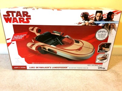 star wars luke skywalker's landspeeder 12 volt ride on