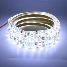 12V 16.4FT COOL WHITE LED 3528 SMD FLEXIBLE WIRE STRIP LIGHT ROPE WATERPROOF US
