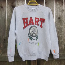 Vintage 90s Santee Sweats Hart Michigan Pullover Sweatshirt Mens 2XL Made in USA