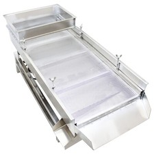 Linear Vibrating Screen Full Stainless Steel Shaker w/3mm Screen Two Motor 110V