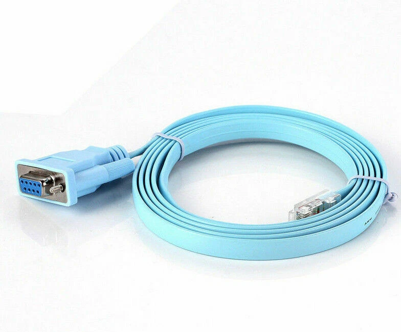 DB 9Pin RS232 Serial To RJ45 CAT5 Ethernet Adapter LAN Console Cable CiscoRouter - Image 3 of 4