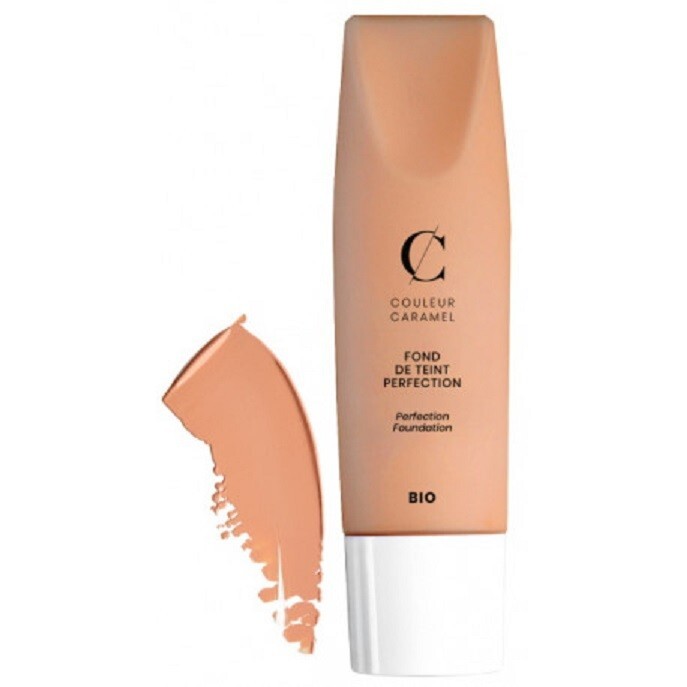 Fond de teint bio haute couvrance Couleur Caramel 35 pour masquer les imperfections