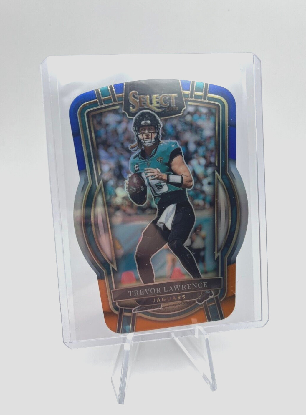 2022 Select Trevor Lawrence Club Level Blue & Orange Die Cut /35 Jaguars SP