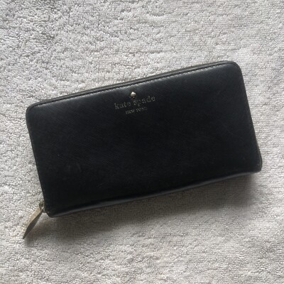 Kate Spade New York Leather Travel Wallet Black Women display picture 3