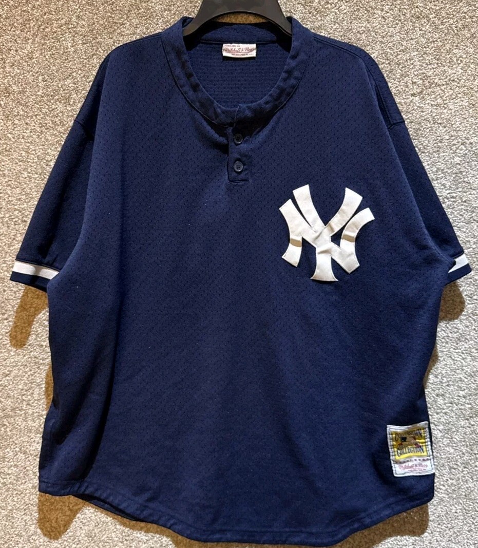 Mitchell & Ness MLB Mens New York Yankees Mariano Rivera Jersey Size 52 2XL Blue