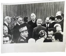 Vtg Charles de Gaulle AP Press Photo Strike Crisis Airport Paris Pompidou 1968