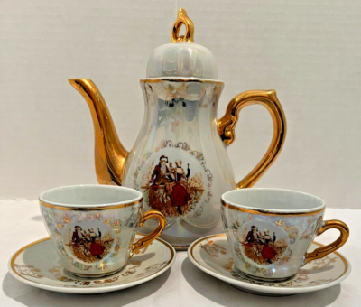teapot & cups Romeo and Juliet China Porcelain demitasse | eBay