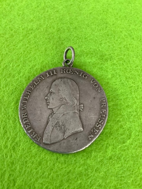 Münze 1 Thaler 1801 A Silber Friedrich Wilhelm III von Preussen Anhänger Münze 1 Thaler 1801 A Silber Friedrich Wilhelm III von Preussen Anhänger