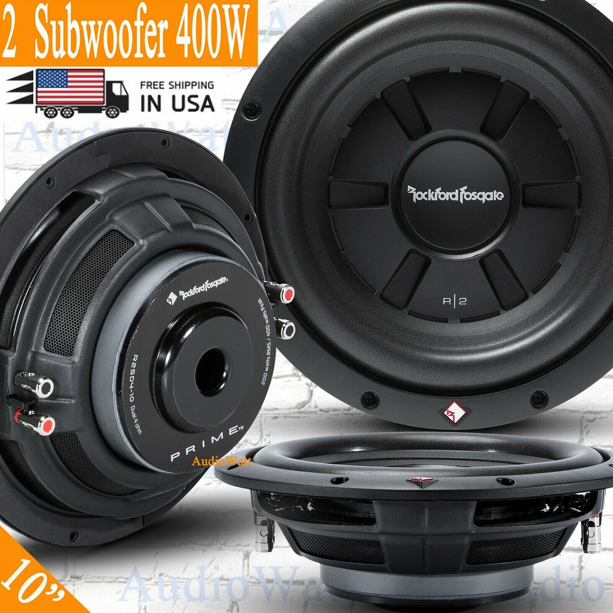 Rockford R2SD4-10 Dual4ohm PRIME ウーファー Rockford Fosgate R2SD4