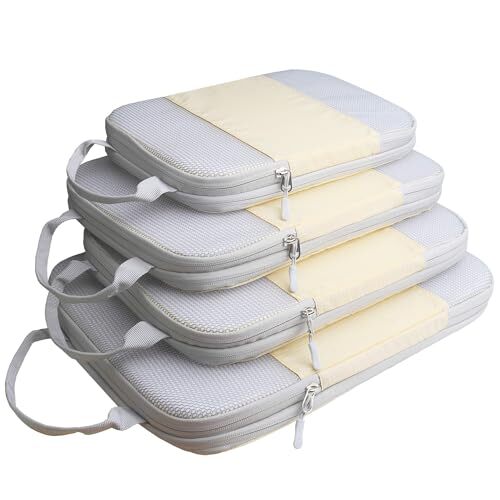 Compression Packing Cubes For Suitcases,Gowraps 6 Set/4 Set Set Of 6 Beige