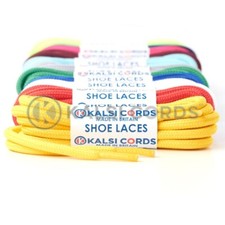 ROUND CORD SHOE LACES 35 COLOURS STRONG THICK ROPE PAIR FOR SPORT TRAINER BOOTS