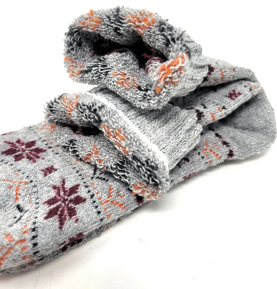 Mujeres Calcetines de Lana de Cordero, Invierno Resistente Térmico Cálido Botas Calcetines Redondos Talla 9-11 Foto 3 de 3