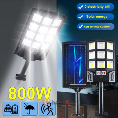 Solar Wall Light Pathway Motion Sensor 8800W LED Bulbs Outdoor Lamps Waterproof