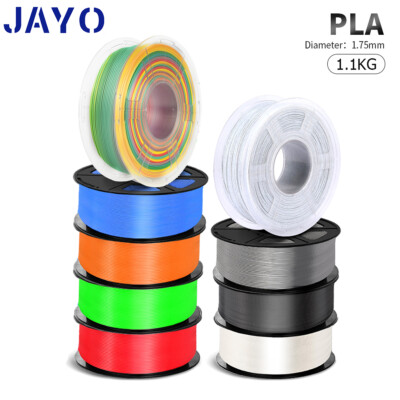 JAYO PLA 3D Printer Filament 1.75mm 1.1KG Spool Black Multi-color No Bubble