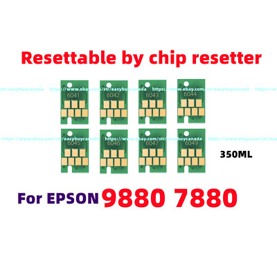 8pcs Chips Permanent For Stylus Pro 7880 9880 Printer chip