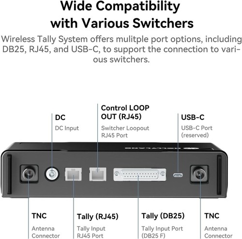 Hollyland Wireless Tally System 8 Lights Set, 2,600ft Range for Live Shooting - Picture 2 of 8