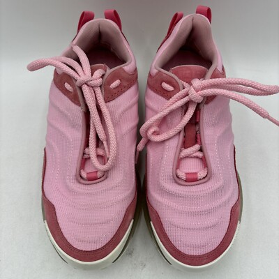 GIVENCHY Giv 1 Pink Canvas/Suede Lace Up Wedge Sole Lite
