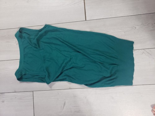 Womens Teal Sleeveless V Neck Pocket Button Up Vest Medium - 第 3/6 張圖片