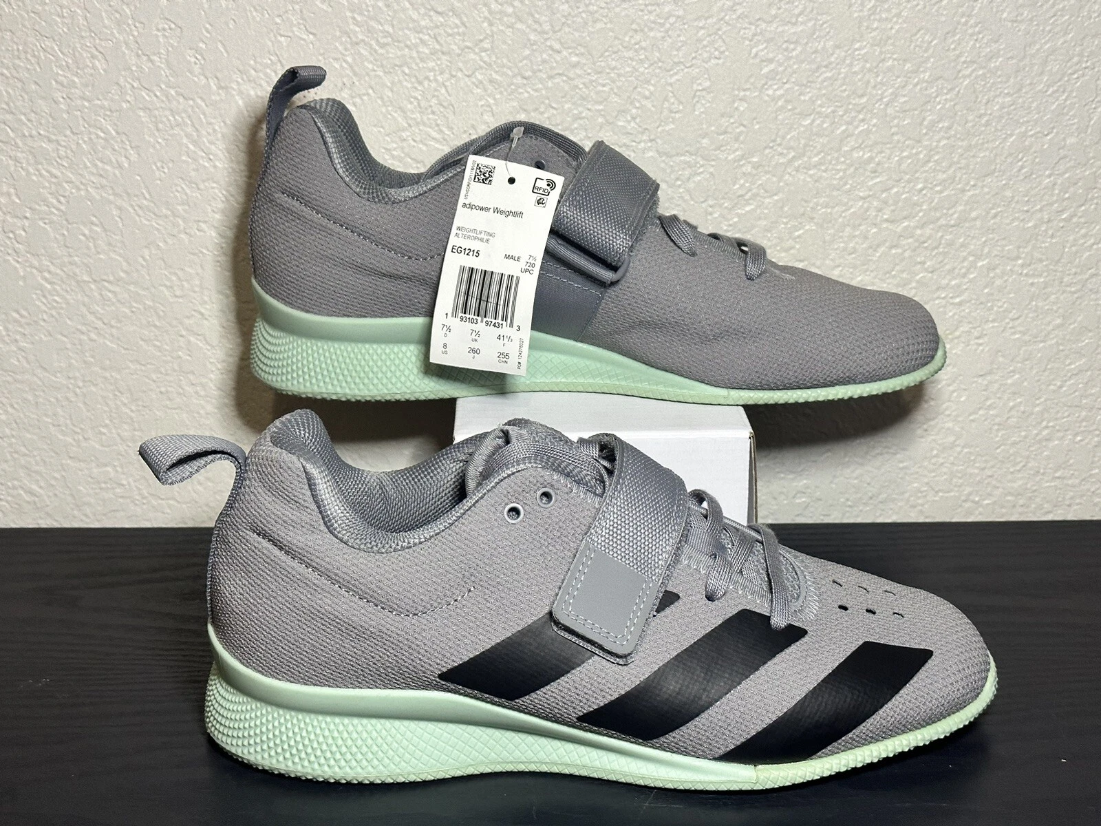 Adidas Adipower Weightlifting 2 Uomo Grigio Sneakers Scarpe da Ginnastica EG1215 Taglia 8