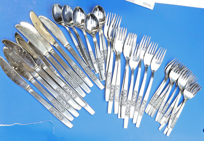 Amefa stainless Holland flatware Royal Damask Set of 41 pieces