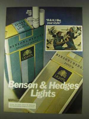 1978 Benson & Hedges Lights Cigarettes Ad