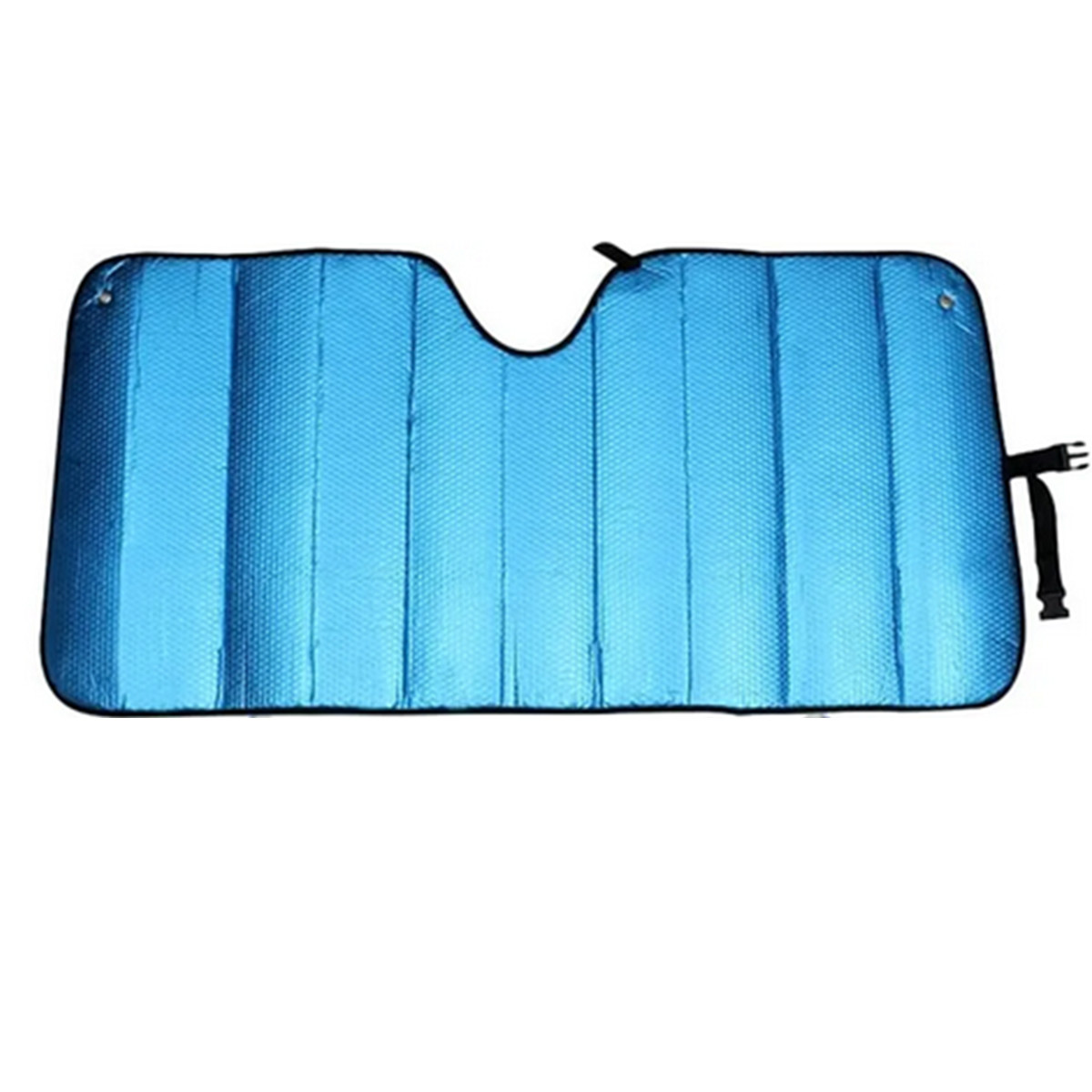 Foldable Blue Car Visor Sun Shade for UV Protection on Front Windshield