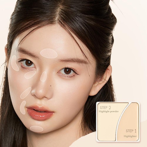 Judydoll Iluminador Doble Textura Polvo Mate/Crema Set 2 Colores a ]ж д K2T2 - Imagen 3 de 12