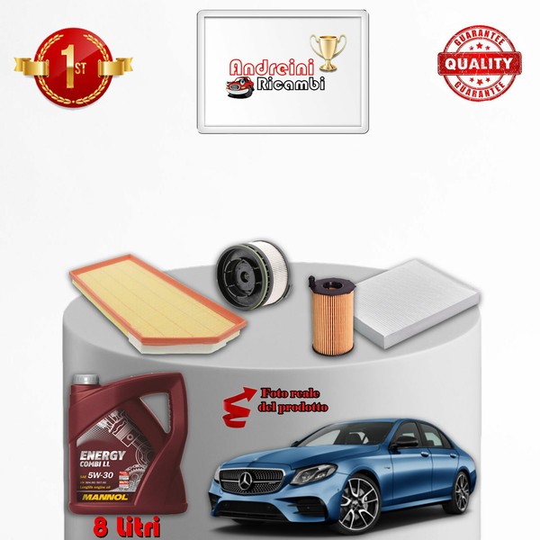 Wartungsset 4 Filter Und ÖL Mercedes Klasse E 300 DE W213 143KW 194PS 2018-image