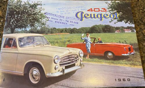 Original  1960s 403 Cabriolet Peugeot ,Commercial Dealer Brochure ,Europe Car - Zdjęcie 1 z 9