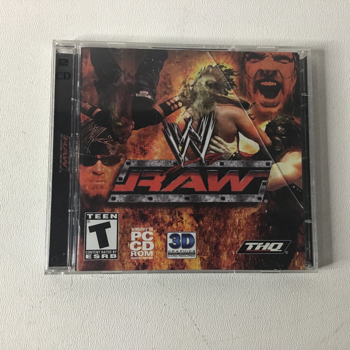 Raw Video Game WWE Raw PC Game CD-Rom THQ Wrestling Disc Only