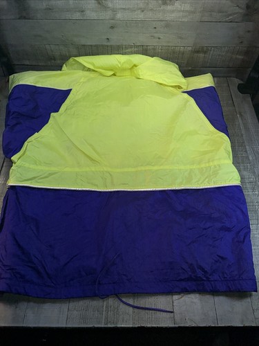 Vintage ASICS MFT Windbreaker / Track Jacket Green And Purple Extra Large - Picture 10 of 10