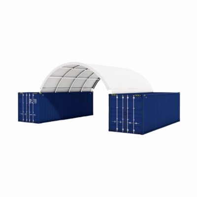 20x20 Shipping Container Canopy Shelter  11 oz PE  Stable & Durable Storage Cove